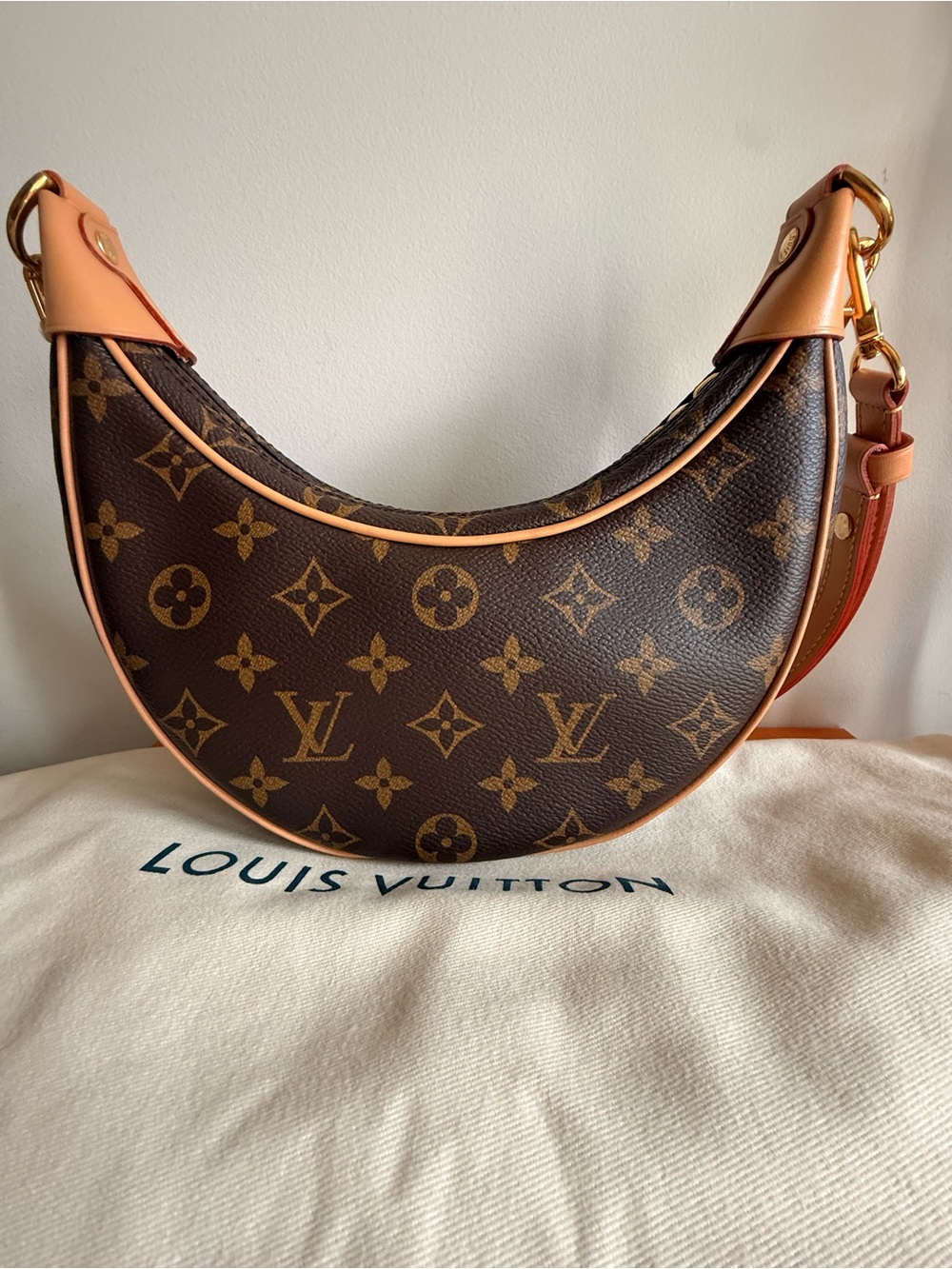 Louis Vuitton Loop Handbag Monogram Canvas Hobo Bag
